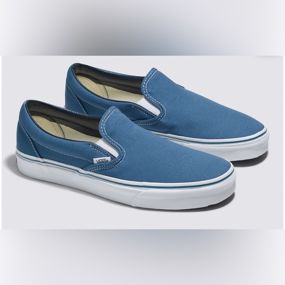 Vans Shoes - Brand New (NWT) Vans Slip-On Shoes Blue / Navy Women Size 6 / Men Size 4.5